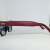 Óculos em Acetato Polarizado Vermelho com Preto F035 - Image 4