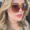 Óculos amarelo lente degradê F181