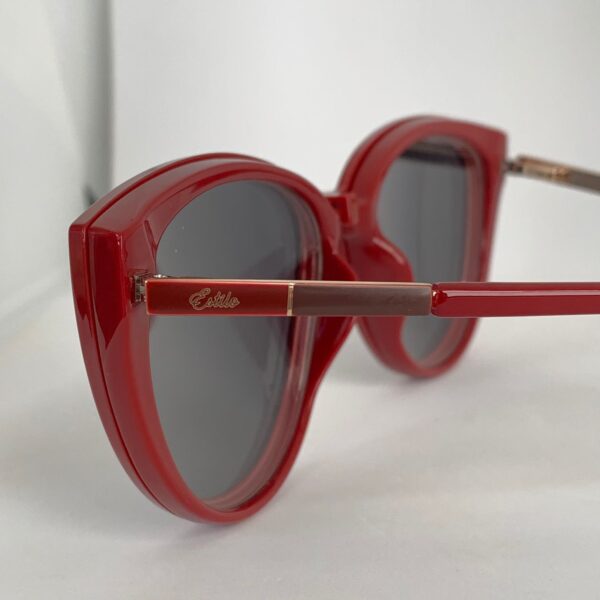 Óculos em Acetato Vermelho - Clipon C018 - Image 4