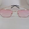 Óculos em Metal Dourado com lente Rosa degradê - F388 - Image 4