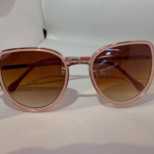Óculos em acetato ouro rose com lente marrom - F464